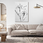 Tableaux Des fleurs délicates dans une élégance monochrome