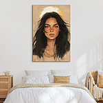 Tableaux Femme aux longs cheveux noirs