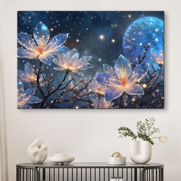 Groupe de fleurs avec des lumières brillantes Tableaux Groupe de fleurs avec des lumières brillantes