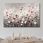 Tableaux Peinture de fleurs rouges et blanches