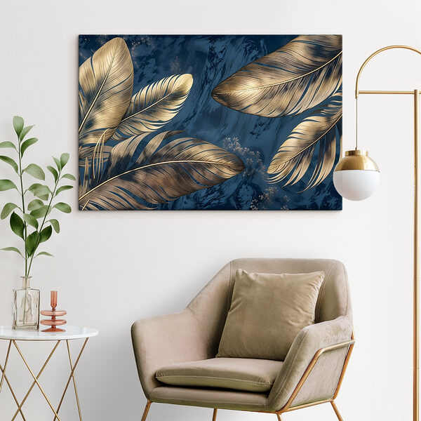 Feuilles élégantes sur un fond profond Tableaux Feuilles élégantes sur un fond profond