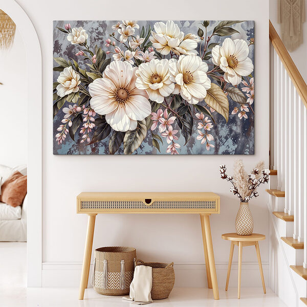 Groupe de fleurs blanches Tableaux Groupe de fleurs blanches