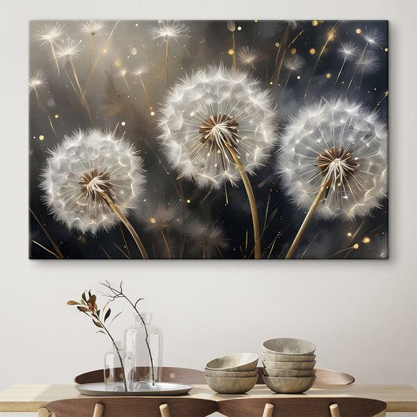 Pissenlits délicats dans une lumière douce Tableaux Pissenlits délicats dans une lumière douce