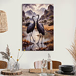 Tableaux Deux oiseaux dans une rivière
