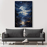 Tableaux Lune au-dessus d'une rivière