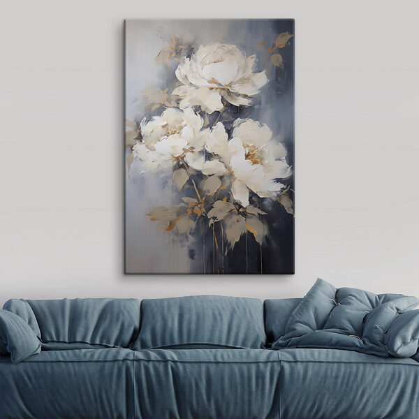 Peinture de fleurs blanches Tableaux Peinture de fleurs blanches