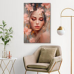 Tableaux Peinture d'une femme avec des fleurs dans les cheveux