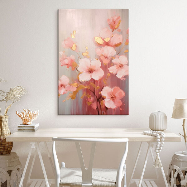 Peinture de fleurs roses Tableaux Peinture de fleurs roses