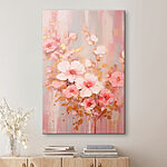 Tableaux Peinture de fleurs roses