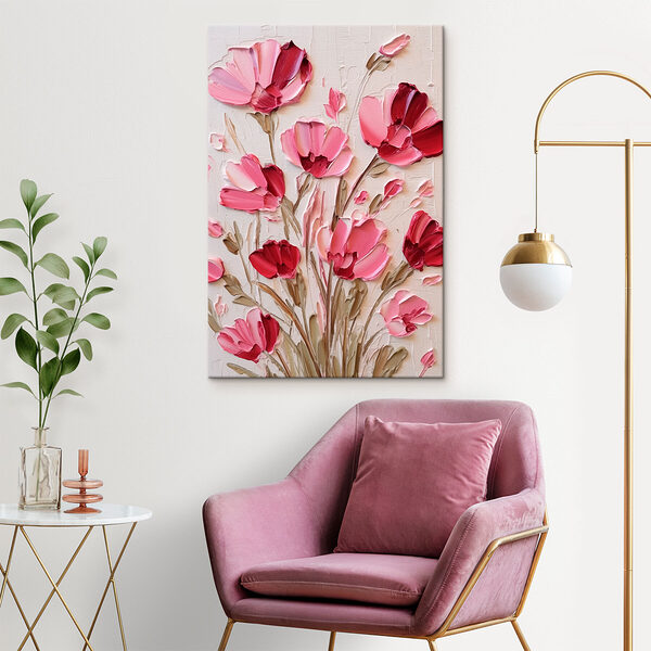 Peinture de fleurs roses Tableaux Peinture de fleurs roses
