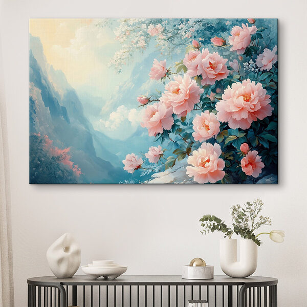 Peinture de fleurs roses Tableaux Peinture de fleurs roses