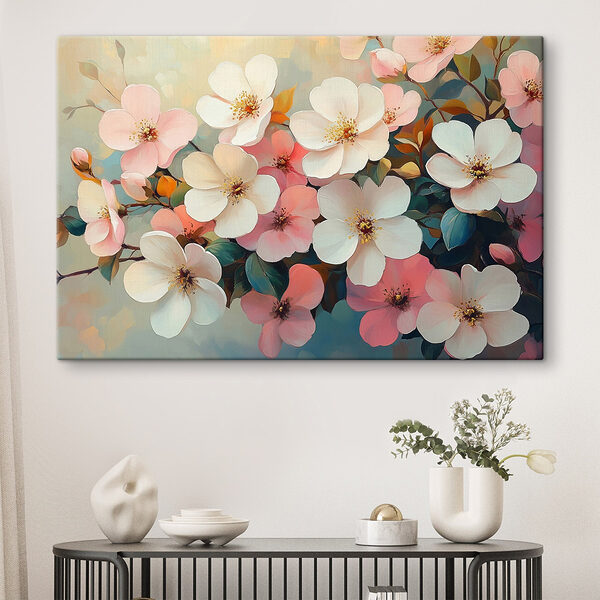 Groupe de fleurs sur une branche Tableaux Groupe de fleurs sur une branche