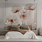 Papier peint Groupe de fleurs sur tiges