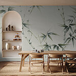 Papier peint Branches de bambou en arrangement doux