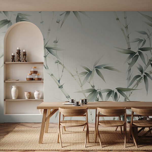 Branches de bambou en arrangement doux Papier peint Branches de bambou en arrangement doux