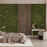Papier peint Planche de bois sur un tapis vert