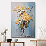 Tableaux Fleurs jaunes dans un vase en verre