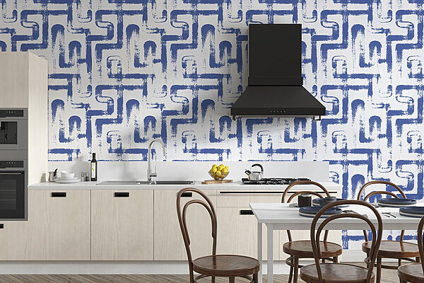 Motif bleu et blanc Papier peint Motif bleu et blanc