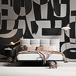 Papier peint Art en noir et blanc