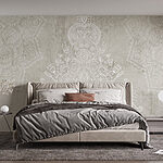 Papier peint Fond blanc et gris à motifs