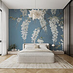 Papier peint Fleurs blanches sur une branche