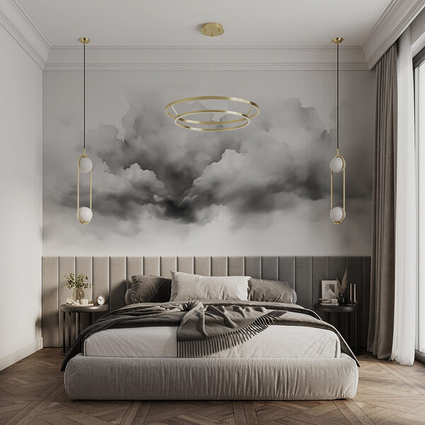 Nuage noir et blanc Papier peint Nuage noir et blanc