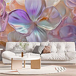Papier peint Groupe de fleurs sur une surface