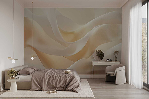 Des vagues douces de tissu souple Papier peint Des vagues douces de tissu souple