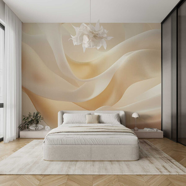 Papier peint Des vagues douces de tissu souple