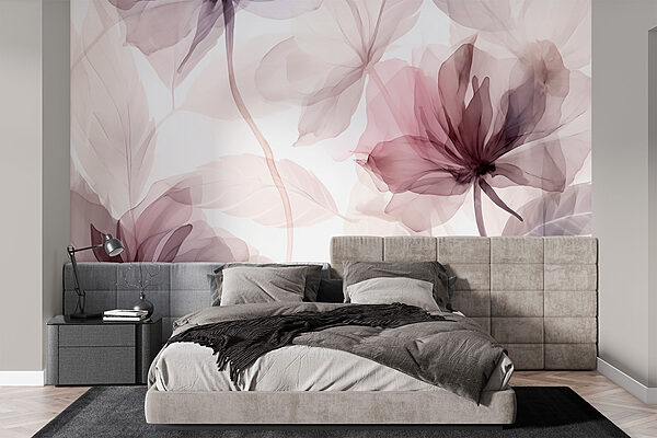 Papier peint Papier peint Des fleurs douces aux teintes subtiles (UGS : w02755)