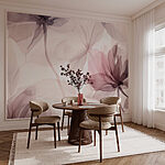 Papier peint Des fleurs douces aux teintes subtiles