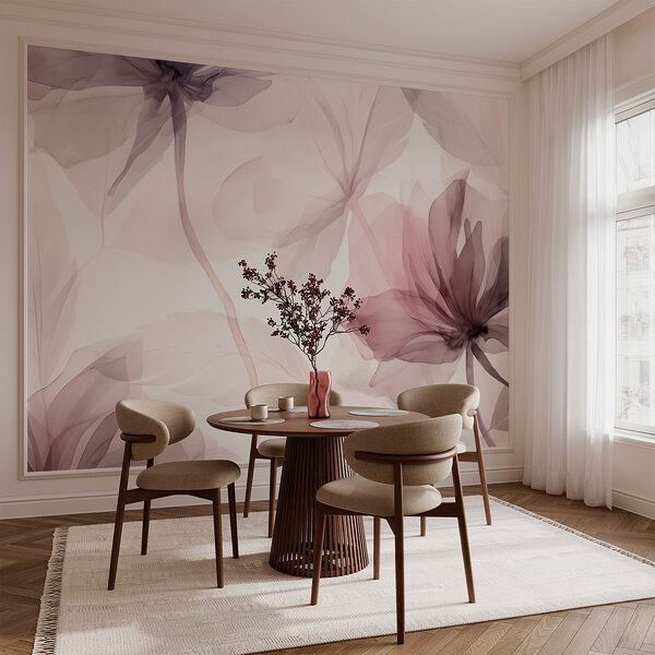 Des fleurs douces aux teintes subtiles Papier peint Des fleurs douces aux teintes subtiles
