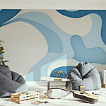 Papier peint Fond bleu et blanc