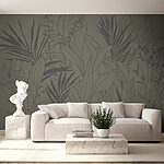 Papier peint Dessin de plantes et de feuilles
