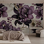 Papier peint Élégante composition florale violette exposée