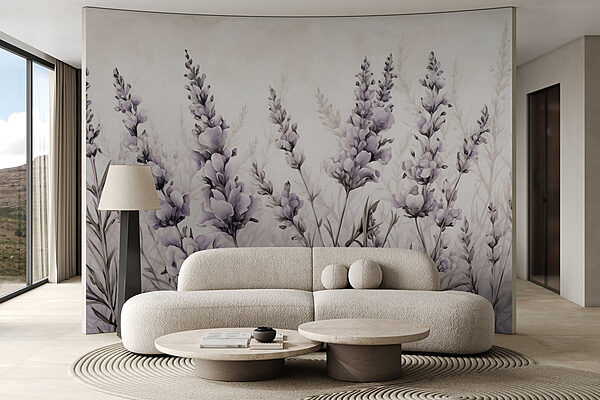 Peinture de fleurs et de feuilles Papier peint Peinture de fleurs et de feuilles