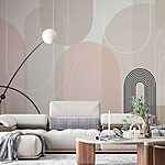 Papier peint Lignes et formes abstraites en harmonie