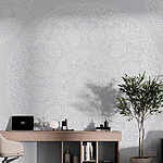 Papier peint Motif blanc et gris