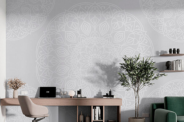 Motif blanc et gris Papier peint Motif blanc et gris