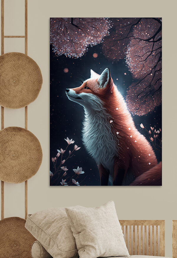 Renard regardant le ciel Tableaux Renard regardant le ciel