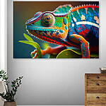 Tableaux Lézard coloré sur une feuille