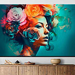 Tableaux Femme avec des fleurs dans les cheveux