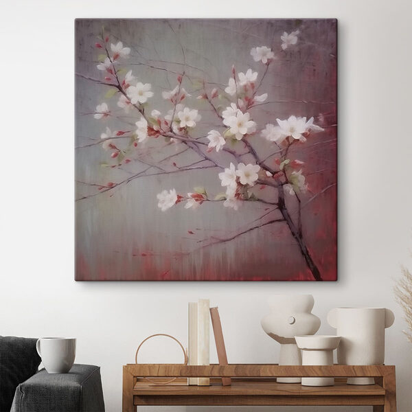 Fleurs blanches sur une branche Tableaux Fleurs blanches sur une branche