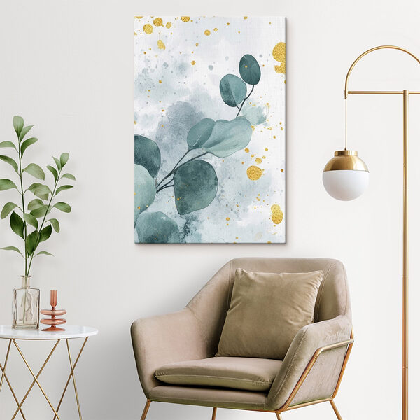 Aquarelle d'une branche avec des feuilles Tableaux Aquarelle d'une branche avec des feuilles