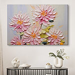 Tableaux Peinture de fleurs sur une surface blanche