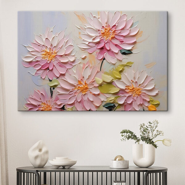 Peinture de fleurs sur une surface blanche Tableaux Peinture de fleurs sur une surface blanche