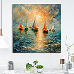 Tableaux Groupe de bateaux sur l'eau