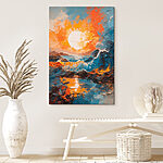 Tableaux Peinture d'un coucher de soleil sur la mer