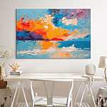 Tableaux Peinture d'un coucher de soleil sur l'eau