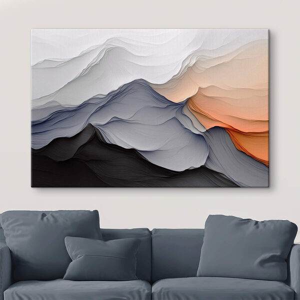 Montagnes blanches et noires Tableaux Montagnes blanches et noires